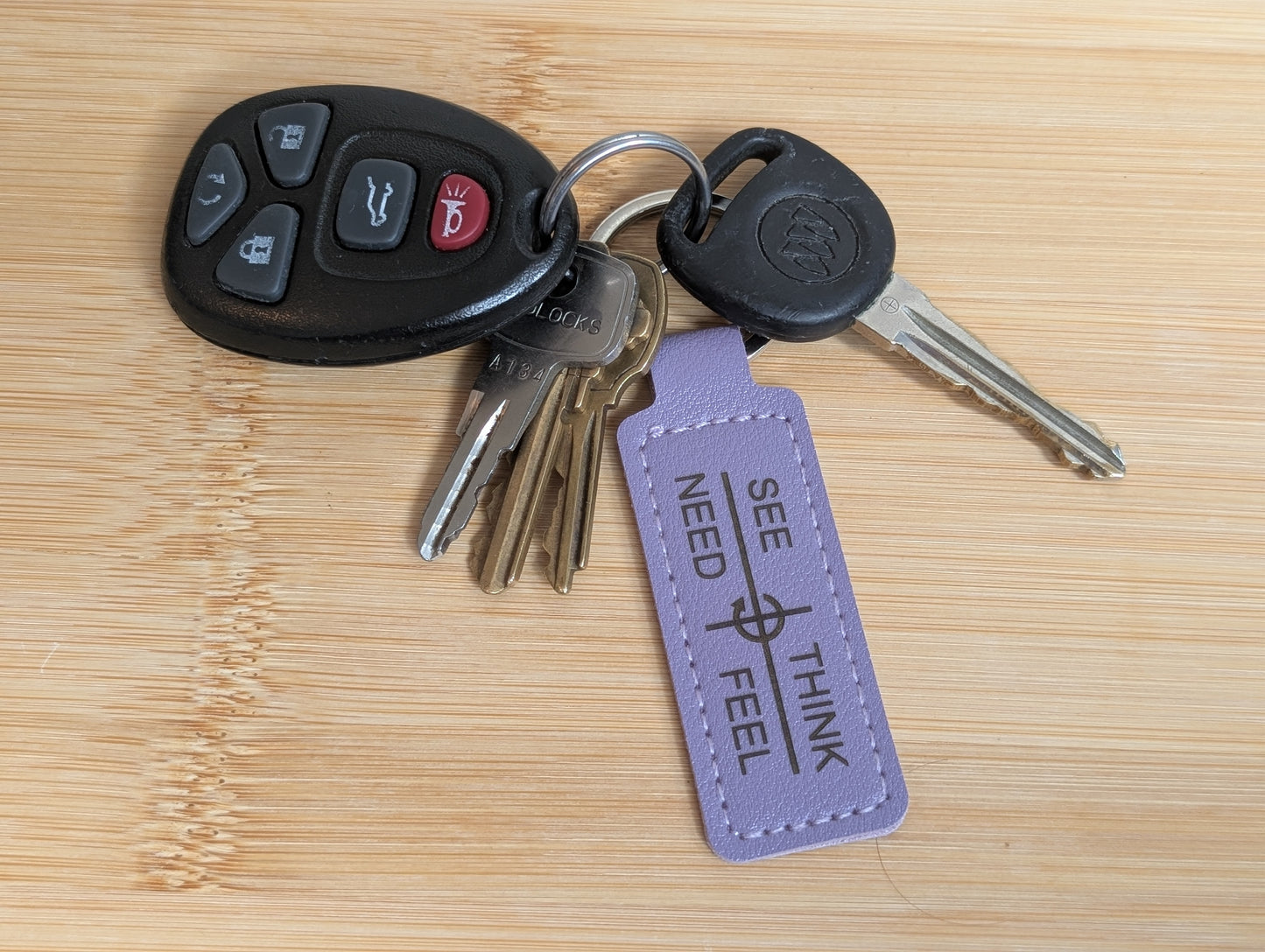 Leather Keychains for Communication: See-Think-Feel-Need