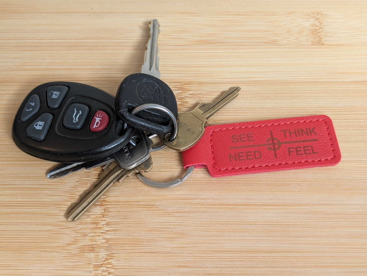 Leather Keychains for Communication: See-Think-Feel-Need